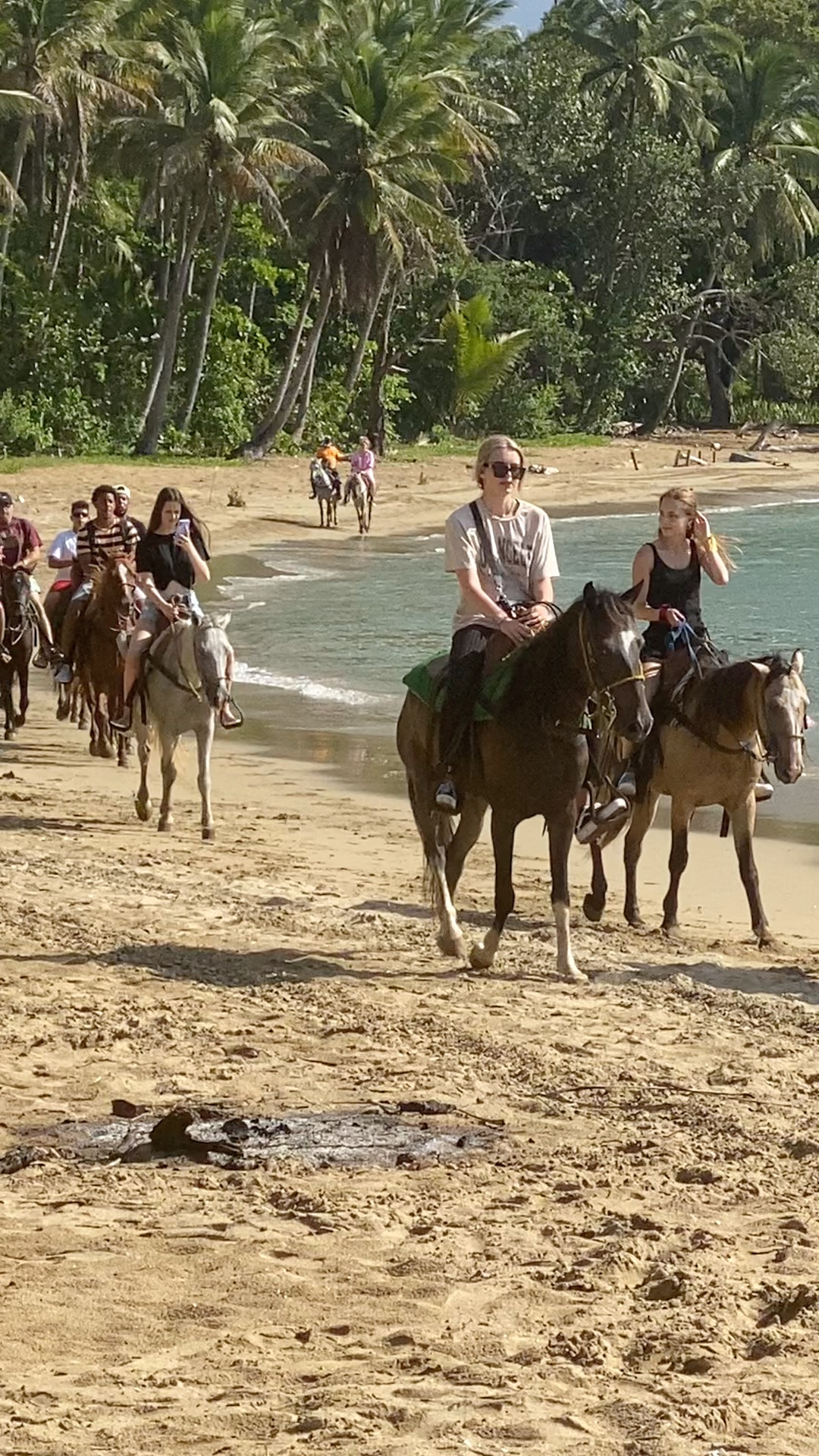 Horseback riding on the beach in the Dominican Republic